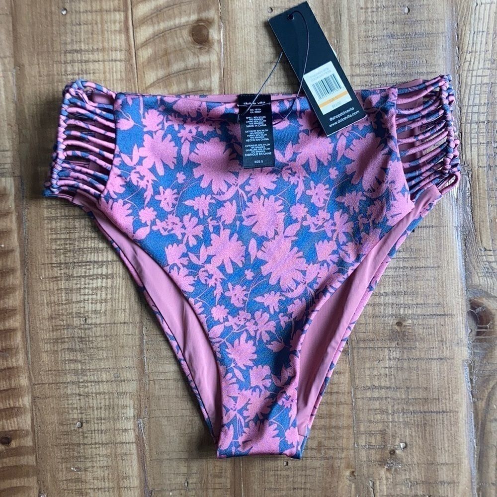 NWT Dolce Vita high waist macrame bikini bottoms S
